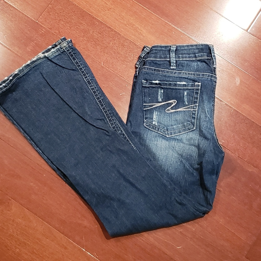 Silver distressed aiko jeans 31x31